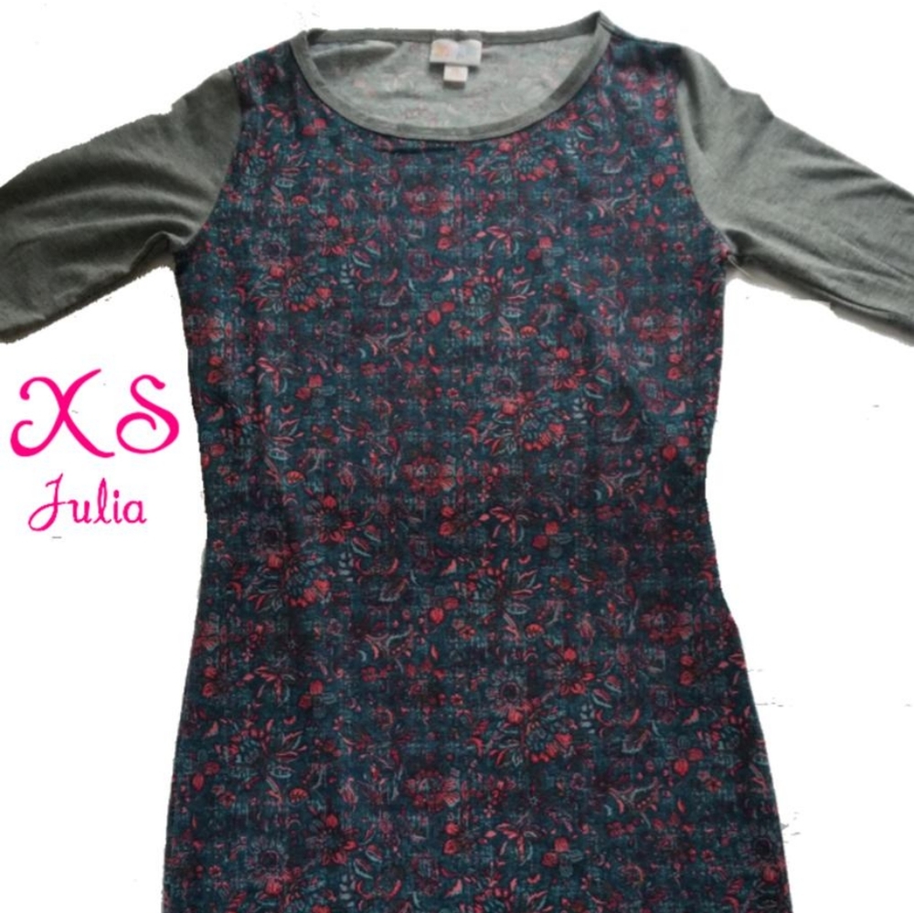 Lularoe Julia pencil tshirt dress floral